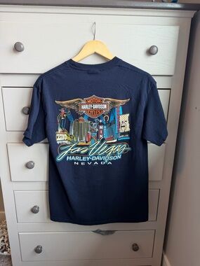 Harley-Davidson Navy Las Vegas Skyline Graphic Tee